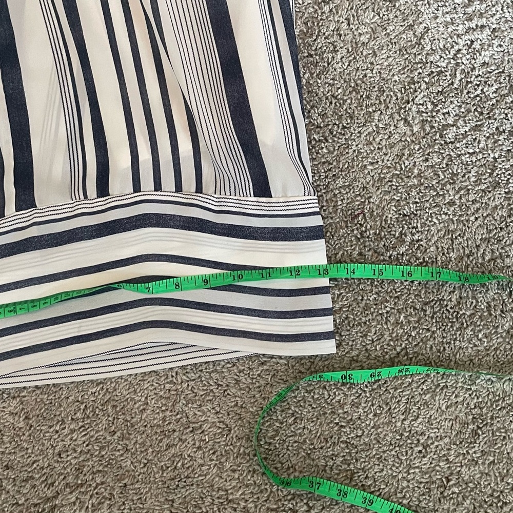 JAPNA- Striped Blue and White Jumpsuit in a size Lg. smocked back, fully lined - Picture 11 of 16